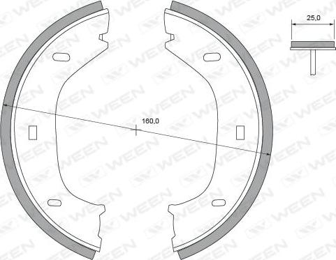 Ween 152-2302 - Комплект гальм, ручник, парковка autozip.com.ua