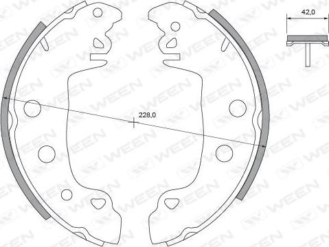 Ween 152-2339 - Комплект гальм, барабанний механізм autozip.com.ua