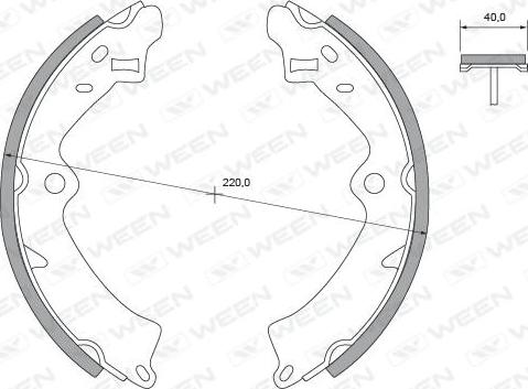 Ween 152-2325 - Комплект гальм, барабанний механізм autozip.com.ua