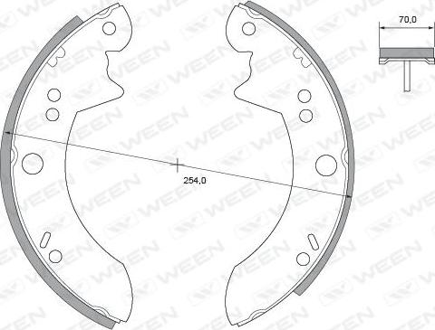 Ween 152-2214 - Комплект гальм, барабанний механізм autozip.com.ua