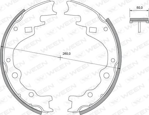 Ween 152-2287 - Комплект гальм, барабанний механізм autozip.com.ua