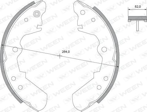 Ween 152-2225 - Комплект гальм, барабанний механізм autozip.com.ua