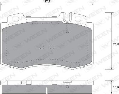 Ween 151-1304 - Гальмівні колодки, дискові гальма autozip.com.ua