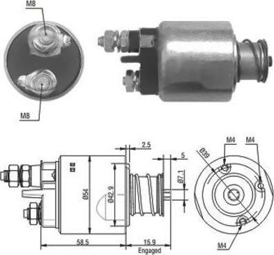 WE PARTS 471480020 - Тягове реле, стартер autozip.com.ua