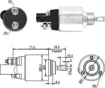 WE PARTS 471480181 - Тягове реле, стартер autozip.com.ua