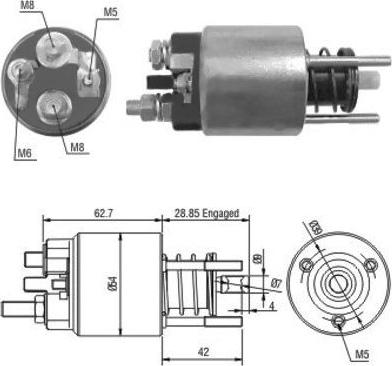 WE PARTS 471480128 - Тягове реле, стартер autozip.com.ua