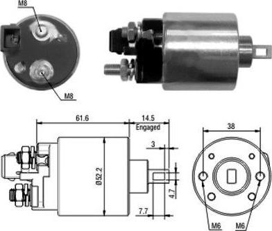 WE PARTS 471480123 - Тягове реле, стартер autozip.com.ua