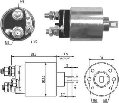 WE PARTS 471480122 - Тягове реле, стартер autozip.com.ua