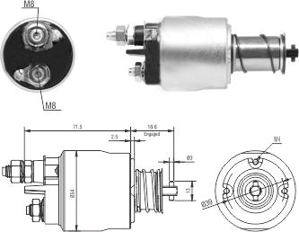 WE PARTS 471480245 - Тягове реле, стартер autozip.com.ua