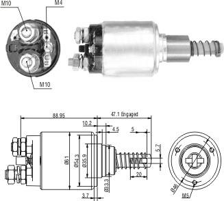 WE PARTS 471480200 - Тягове реле, стартер autozip.com.ua