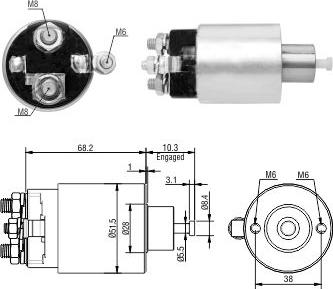 WE PARTS 471480219 - Тягове реле, стартер autozip.com.ua