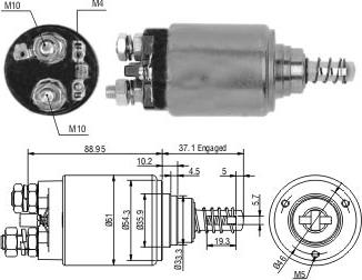 Wilmink Group WG1821423 - Тягове реле, стартер autozip.com.ua