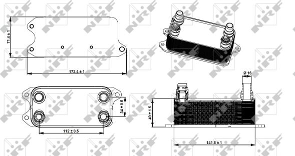 Wilmink Group WG1720016 - Масляний радіатор, автоматична коробка передач autozip.com.ua