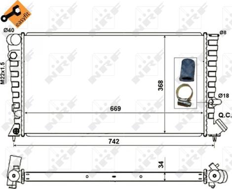 Wilmink Group WG1721702 - Радіатор, охолодження двигуна autozip.com.ua