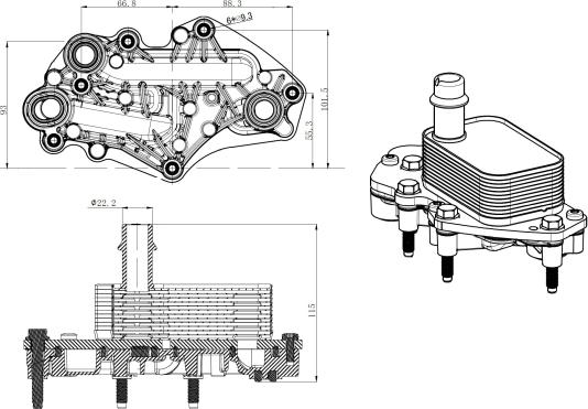 Wilmink Group WG2158901 - Масляний радіатор, рухове масло autozip.com.ua