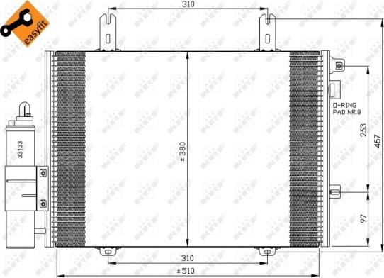 Wilmink Group WG2160859 - Конденсатор, кондиціонер autozip.com.ua