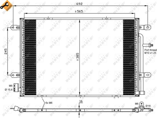 Wilmink Group WG2161127 - Конденсатор, кондиціонер autozip.com.ua