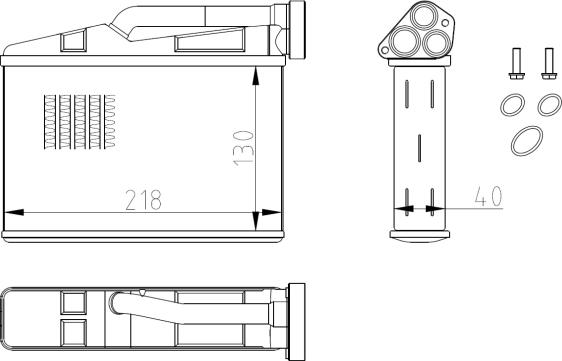 Wilmink Group WG2162162 - Теплообмінник, опалення салону autozip.com.ua