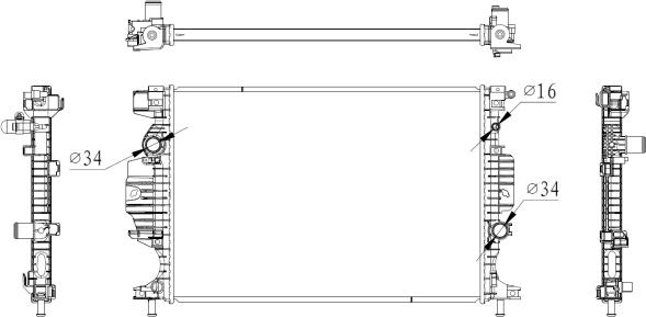 Wilmink Group WG2162334 - Радіатор, охолодження двигуна autozip.com.ua