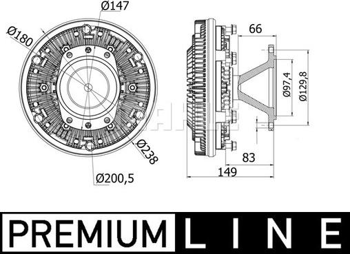 Wilmink Group WG2180489 - Зчеплення, вентилятор радіатора autozip.com.ua