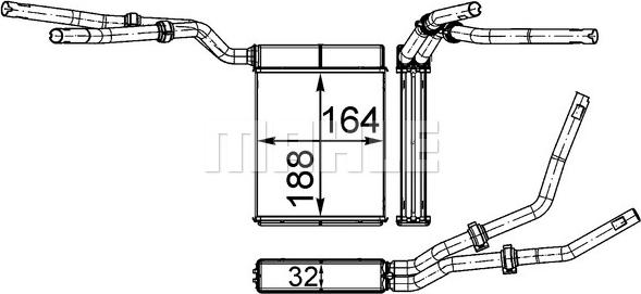 Wilmink Group WG2180077 - Теплообмінник, опалення салону autozip.com.ua