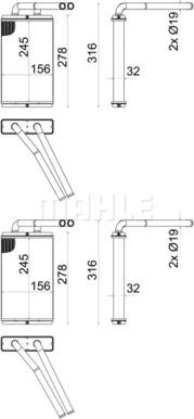 Wilmink Group WG2180143 - Теплообмінник, опалення салону autozip.com.ua