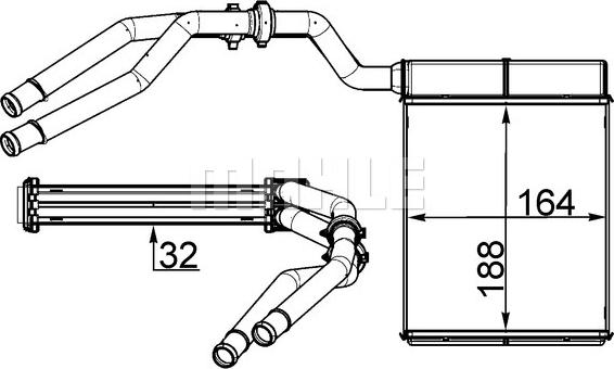 Wilmink Group WG2180132 - Теплообмінник, опалення салону autozip.com.ua