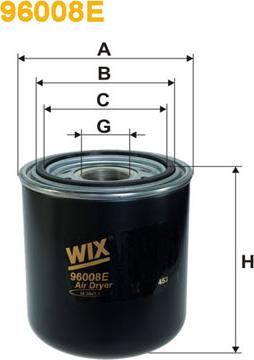 WIX Filters 96008E - Патрон осушувача повітря, пневматична система autozip.com.ua