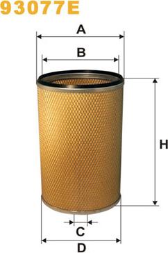 WIX Filters 93077E - Повітряний фільтр autozip.com.ua