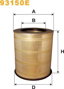WIX Filters 93150E - Повітряний фільтр autozip.com.ua
