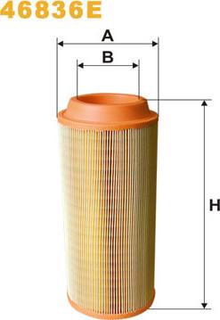 WIX Filters 46836E - Повітряний фільтр autozip.com.ua