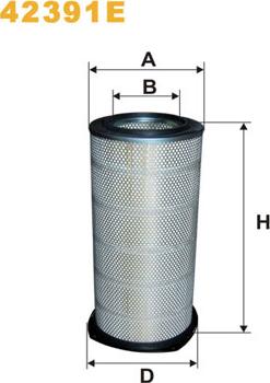 WIX Filters 42391E - Повітряний фільтр autozip.com.ua