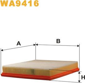 WIX Filters WA9416 - Повітряний фільтр autozip.com.ua