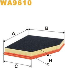 WIX Filters WA9610 - Повітряний фільтр autozip.com.ua