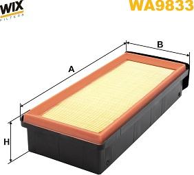 WIX Filters WA9833 - Повітряний фільтр autozip.com.ua