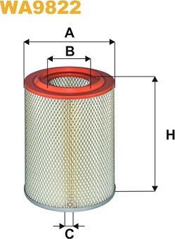WIX Filters WA9822 - Повітряний фільтр autozip.com.ua