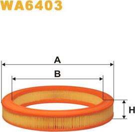 WIX Filters WA6403 - Повітряний фільтр autozip.com.ua