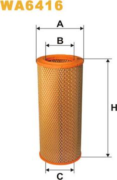 WIX Filters WA6416 - Повітряний фільтр autozip.com.ua
