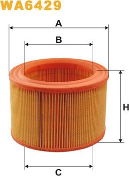 WIX Filters WA6429 - Фильтр воздушный PEUGEOT WA6429-AR247 пр-во WIX-Filtron autozip.com.ua