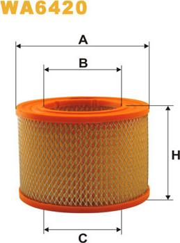 WIX Filters WA6420 - Повітряний фільтр autozip.com.ua