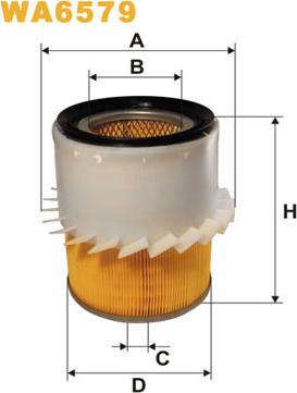 WIX Filters WA6579 - Повітряний фільтр autozip.com.ua