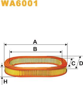 WIX Filters WA6001 - Повітряний фільтр autozip.com.ua