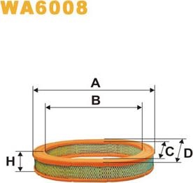 WIX Filters WA6008 - Повітряний фільтр autozip.com.ua