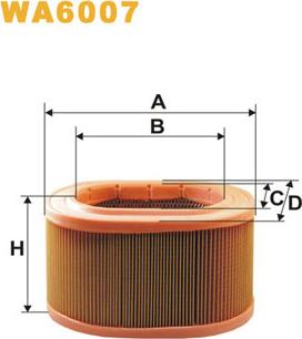 WIX Filters WA6007 - Повітряний фільтр autozip.com.ua