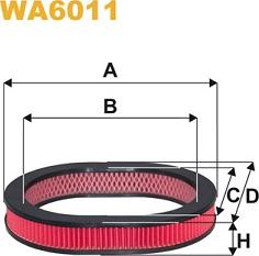 WIX Filters WA6011 - Повітряний фільтр autozip.com.ua