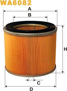 WIX Filters WA6082 - Повітряний фільтр autozip.com.ua