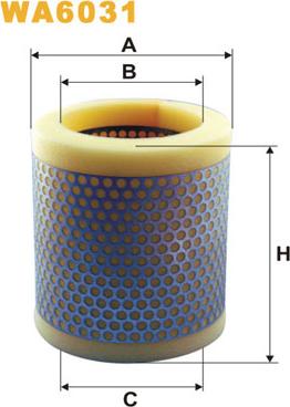 WIX Filters WA6031 - Повітряний фільтр autozip.com.ua