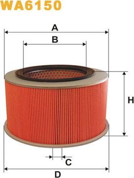 WIX Filters WA6150 - Повітряний фільтр autozip.com.ua