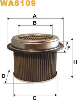 WIX Filters WA6109 - Повітряний фільтр autozip.com.ua