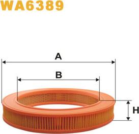 WIX Filters WA6389 - Повітряний фільтр autozip.com.ua